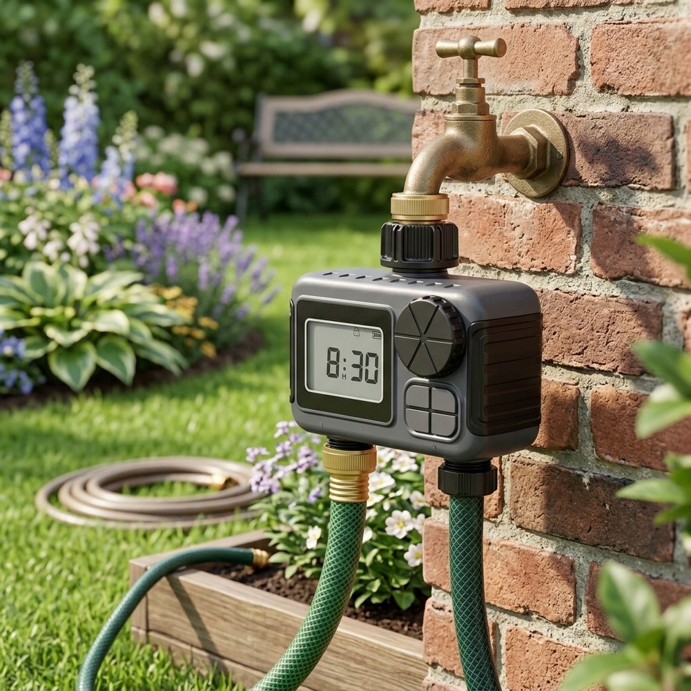 Timer Dual Outlet - مؤقت ري الحدائق بمخرجين مزدوجين، هيكل