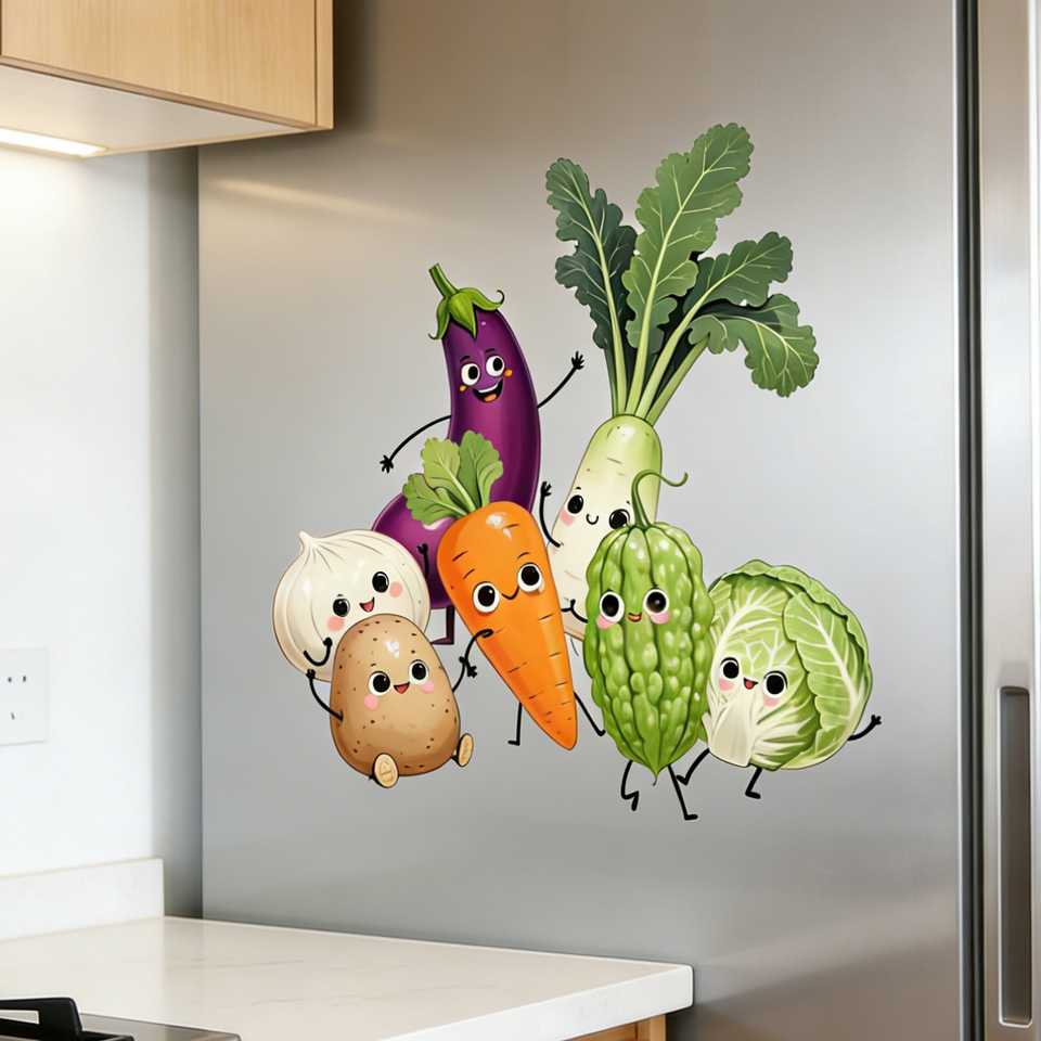 ملصقات جدارية بتصميمات خضروات  - مراجعة Pvc Panel Background وسعره