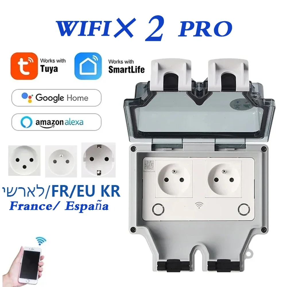 Tuya مقاوم للماء مقبس الحائط ا - مراجعة Timer Dual Outlet وسعره